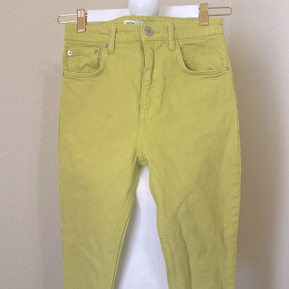 Zara Neon Green/Yellow Jean Pants - Picture 5 of 11